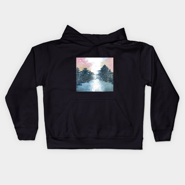 To the Pink Horizon Kids Hoodie by StaFlo